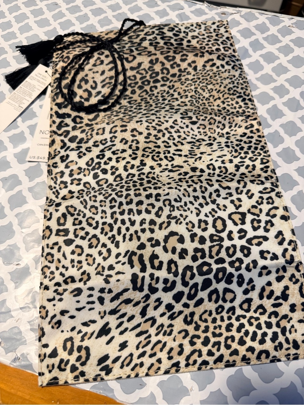 🔹New..Chico's Leopard Print Travel Jewelry Roll Organizer..